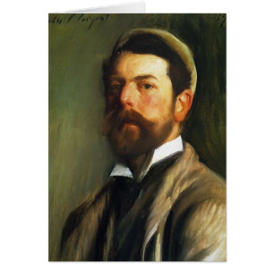John sångareSargent- självporträtt Hälsningskort