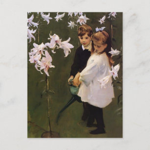 John Sargent- Garden Study of the Vickers Children Vykort