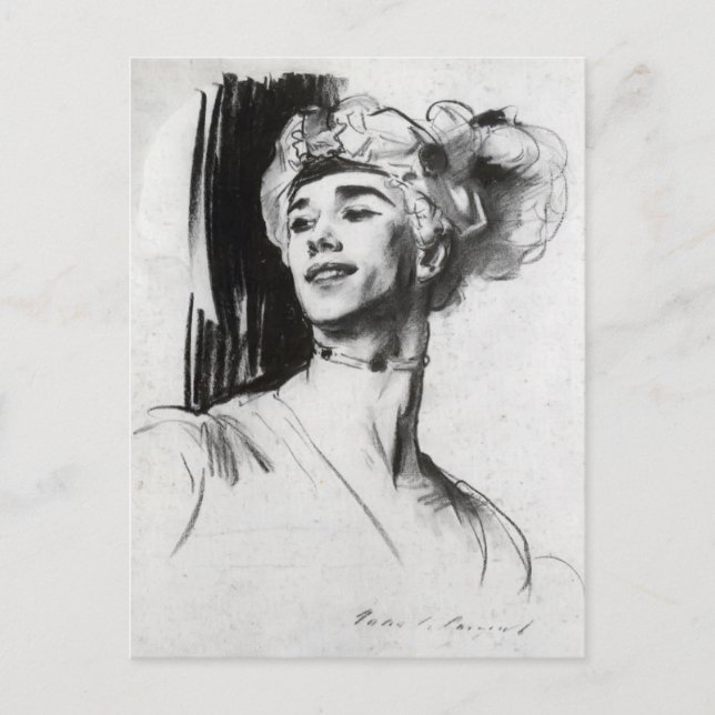 John Sargent: Vaslav Nijinsky i Le Pavillon Vykort (Framsida)