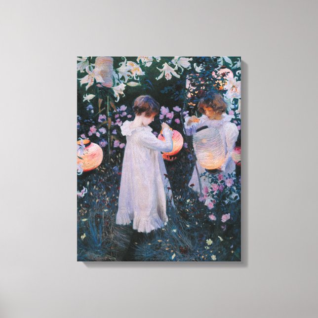 John Sargent Vintage Carnation Lily Lily Ro Canvastryck (Framsida)
