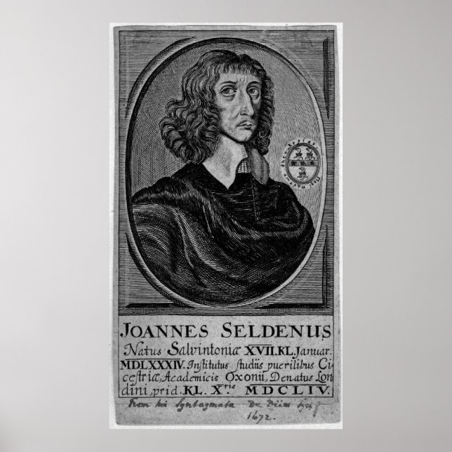 John Selden, 1672 Poster (Framsidan)