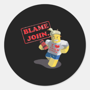 John Shedletsky jag älskar stekt kyckling jag är f Runt Klistermärke