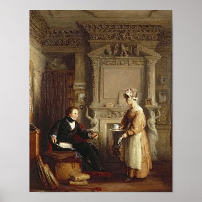 John Sheepshanks och hans maid Poster (Framsidan)