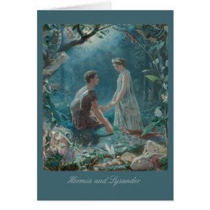 John Simmons Hermia och Lysander Midsommar CC0886 OBS Kort