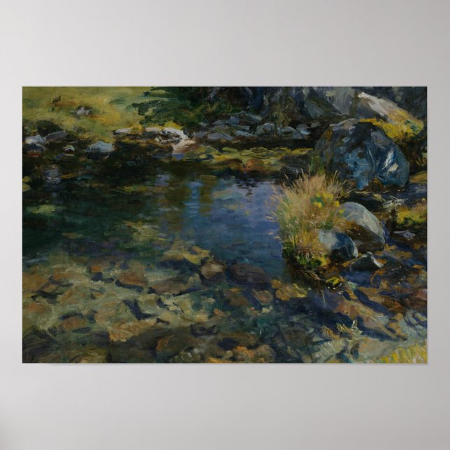 John Singer Sargent - Alpine Bassäng Poster (Framsidan)