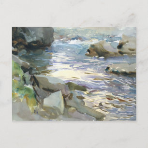 John Singer Sargent - Bäck och klippor Vykort