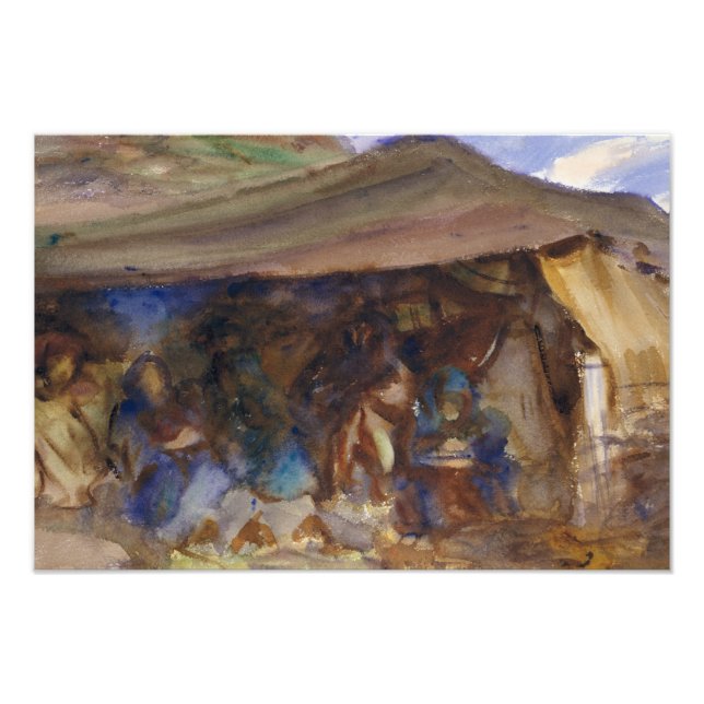 John Singer Sargent - Bedouin Tält Fototryck (Framsidan)