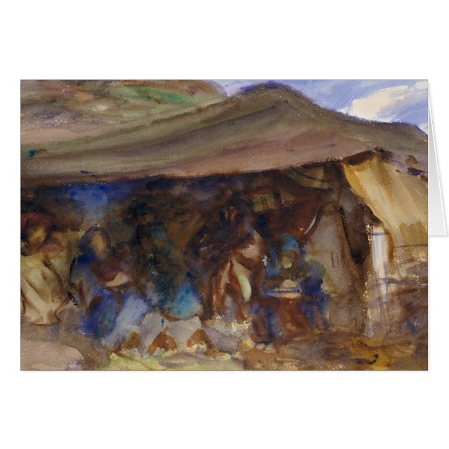 John Singer Sargent - Bedouin Tält Hälsningskort (Framsidan Horizontal)