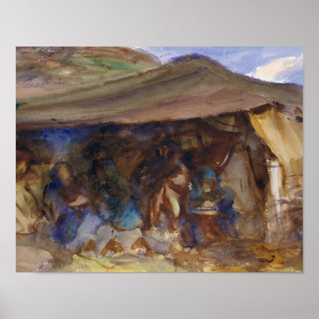 John Singer Sargent - Bedouin Tält Poster (Framsidan)