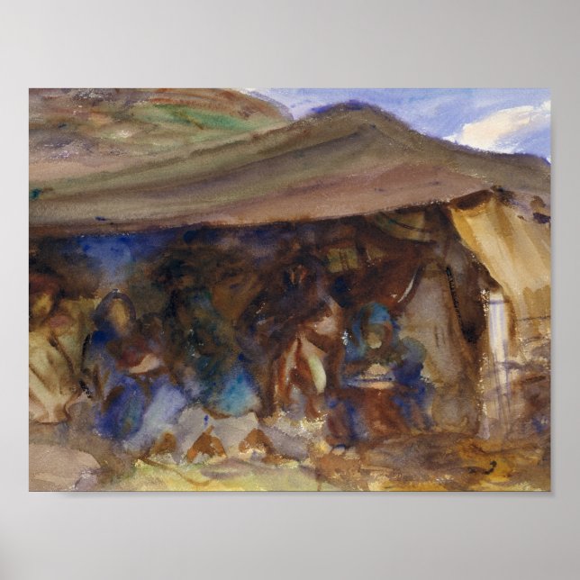John Singer Sargent - Bedouin Tält Poster (Framsidan)