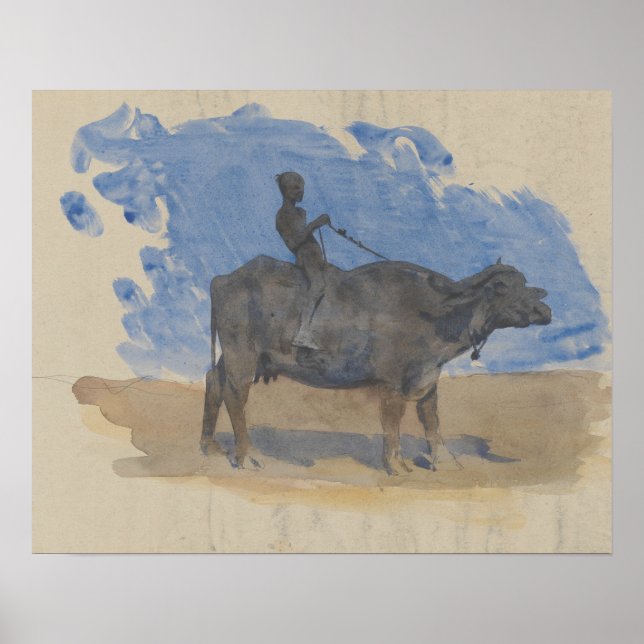John Singer Sargent - Boy på Vatten Buffalo Poster (Framsidan)