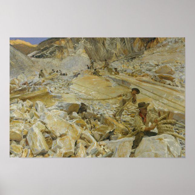 John Singer Sargent - "Bringing Down Marble" Poster (Framsidan)