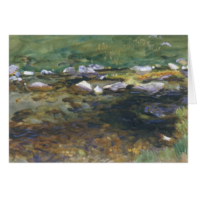 John Singer Sargent - Brook och Meadow Hälsningskort (Framsidan Horizontal)
