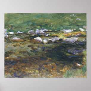 John Singer Sargent - Brook och Meadow Poster