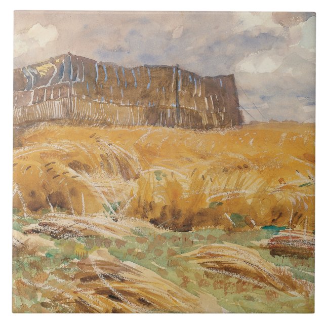 John Singer Sargent - Camouflaged Fält in Frankrik Kakelplatta (Framsidan)