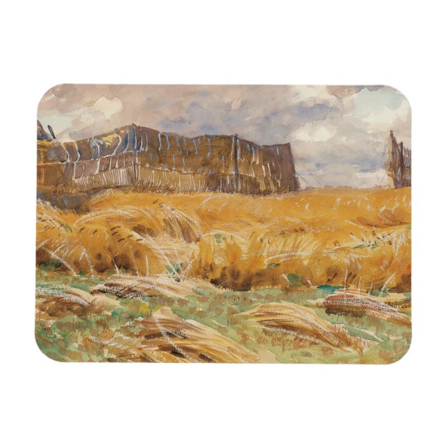 John Singer Sargent - Camouflaged Fält in Frankrik Magnet (Horisontell)