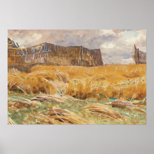 John Singer Sargent - Camouflaged Fält in Frankrik Poster (Framsidan)