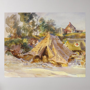 John Singer Sargent - Camp med Ambulance Poster