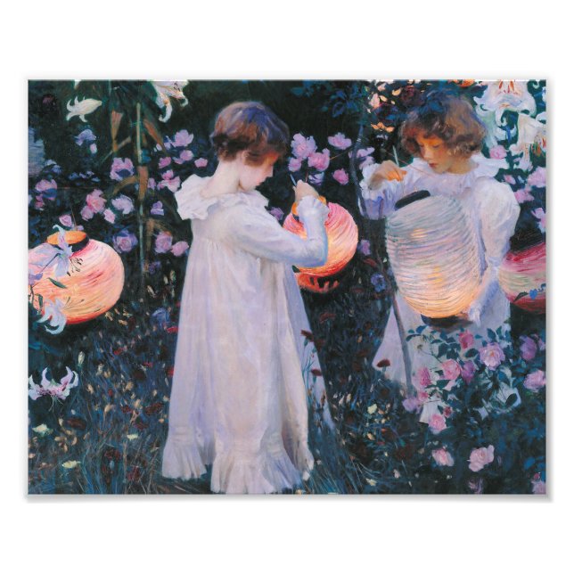 John Singer Sargent - Carnation, Lily, Lily, Ro. Fototryck (Framsidan)