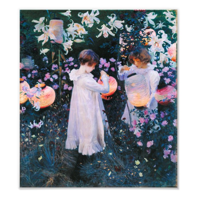 John Singer Sargent Carnation Lily Lily Ro Fototryck (Framsidan)