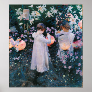 John Singer Sargent Carnation Lily Lily Ro Poster