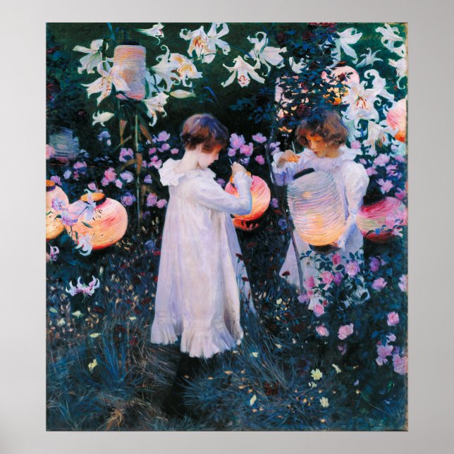 John Singer Sargent Carnation Lily Lily Ro Poster (Framsidan)