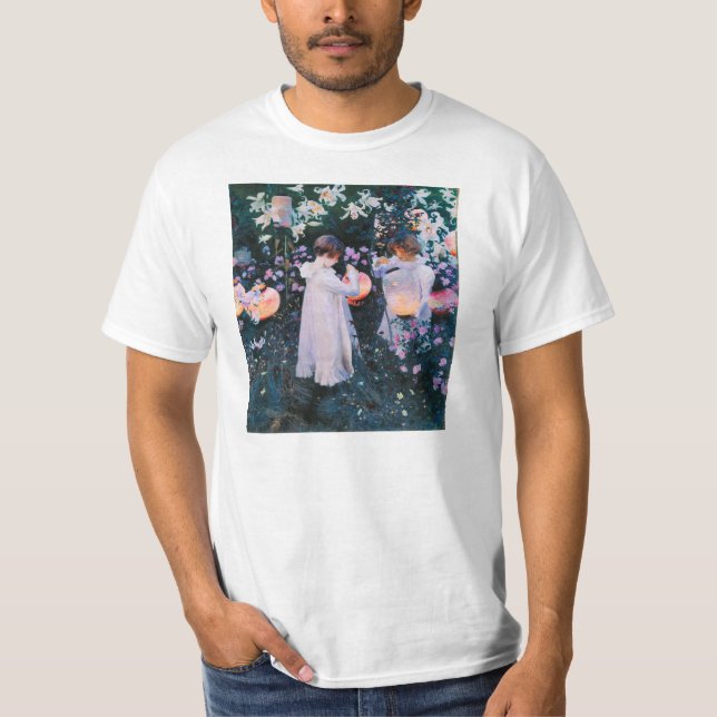 John Singer Sargent Carnation Lily Lily Ro Tee Shirt (Framsida)