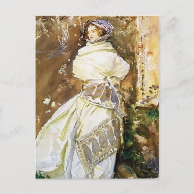 John Singer Sargent: Cashmere Shawl Vykort (Framsida)