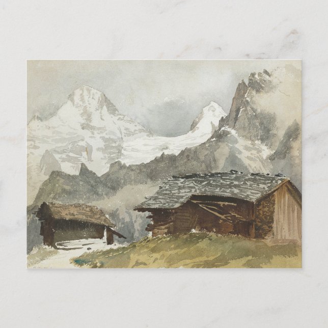 John Singer Sargent - Chalets, Breithorn, Murren Vykort (Framsida)