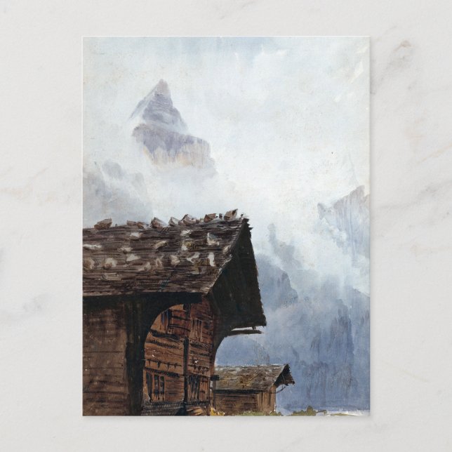 John Singer Sargent Chalets, Mürren Vykort (Framsida)