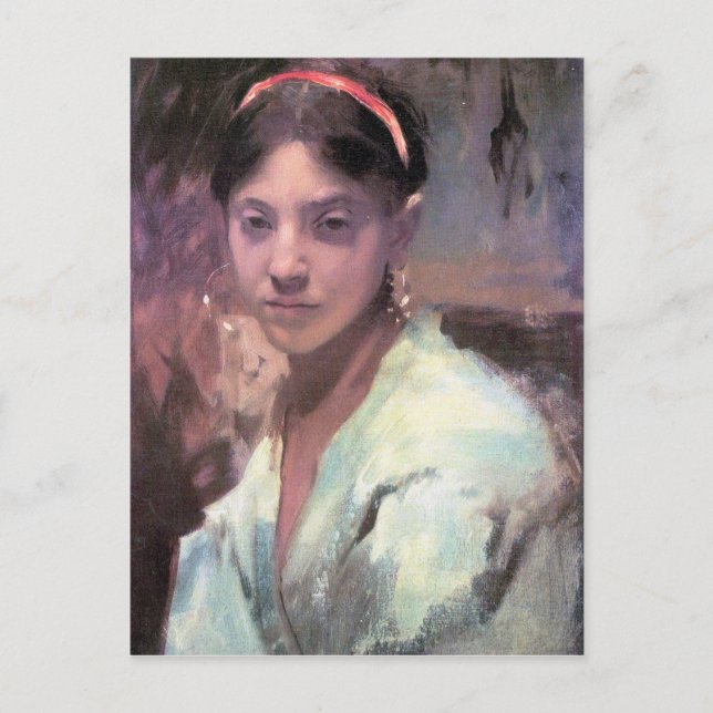 John Singer Sargent - Chef för en Capri Girl Vykort (Framsida)