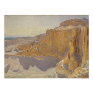 John Singer Sargent - Cliffs at Deir el Bahri Fototryck