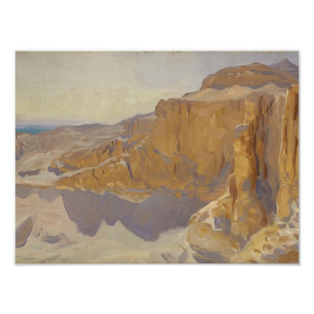 John Singer Sargent - Cliffs at Deir el Bahri Fototryck (Framsidan)