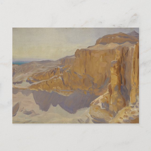 John Singer Sargent - Cliffs at Deir el Bahri Vykort (Framsida)