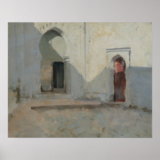 John Singer Sargent - Courtyard, Tetuan, Marocko Poster (Framsidan)