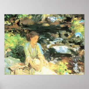 John Singer Sargent - den svarta bäck Poster