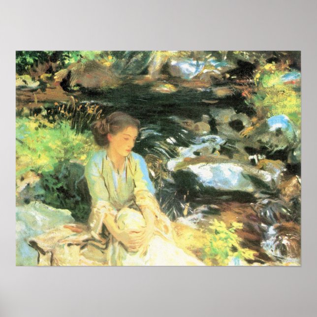 John Singer Sargent - den svarta bäck Poster (Framsidan)