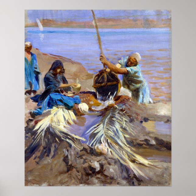 John Singer Sargent Egyptians Raising Vatten Poster (Framsidan)