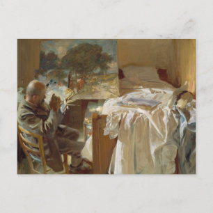 John Singer Sargent - en artist i hans Studio Vykort