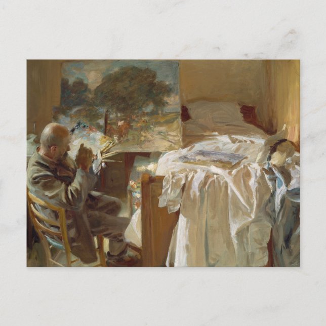 John Singer Sargent - en artist i hans Studio Vykort (Framsida)