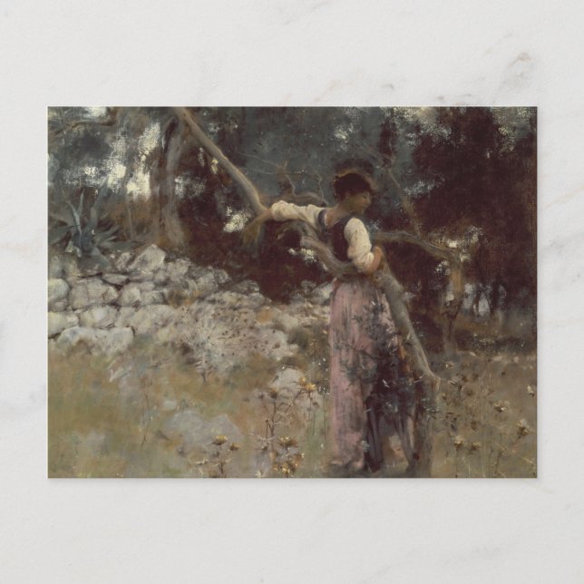 John Singer Sargent - en Capriote Helg Vykort (Framsida)