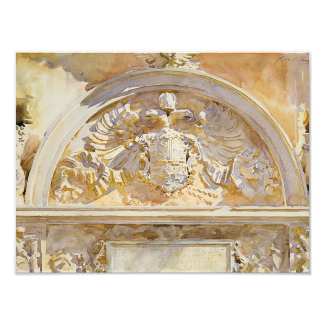 John Singer Sargent - Escutcheon of Charles V Fototryck (Framsidan)