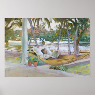John Singer Sargent - Figur in Hammock, Florida Poster