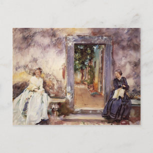 John Singer Sargent- Garden Wall Vykort