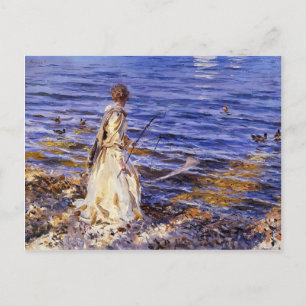 John Singer Sargent- Girl Fishing Vykort