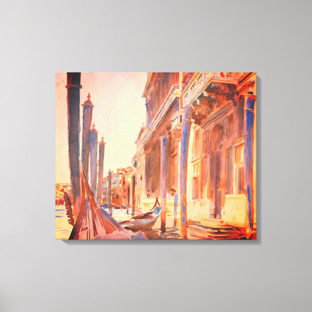 John Singer Sargent Gondola Moorings Venice  Canvastryck (Framsida)