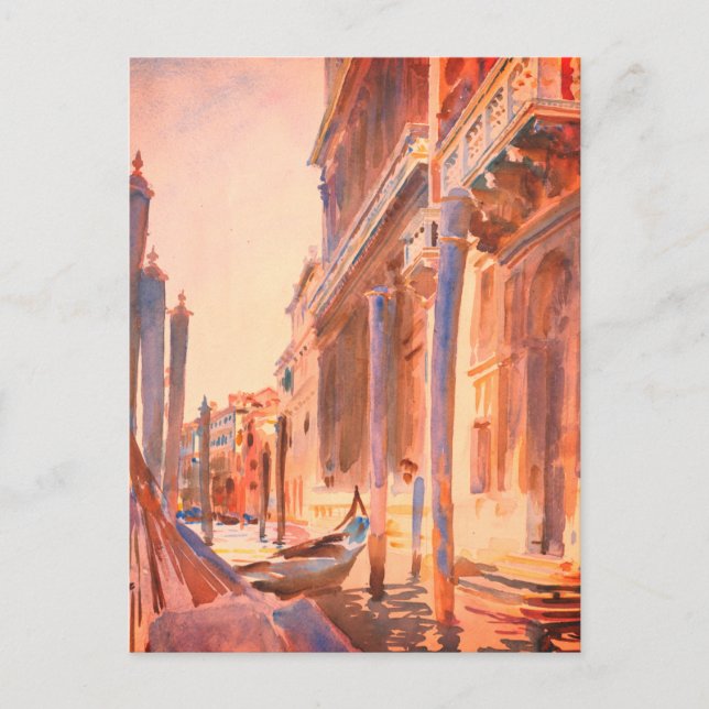 John Singer Sargent Gondola Moorings Venice Vykort (Framsida)