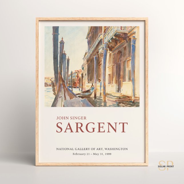 John Singer Sargent Gondola på storkanalen Poster (Skapare uppladdad)