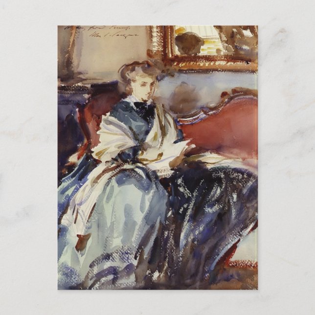 John Singer Sargent: Grönten Dress Vykort (Framsida)