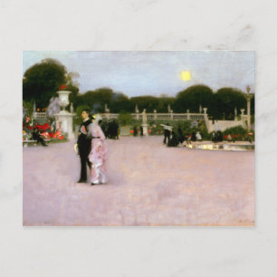 John Singer Sargent i Luxemburg Gardens Vykort